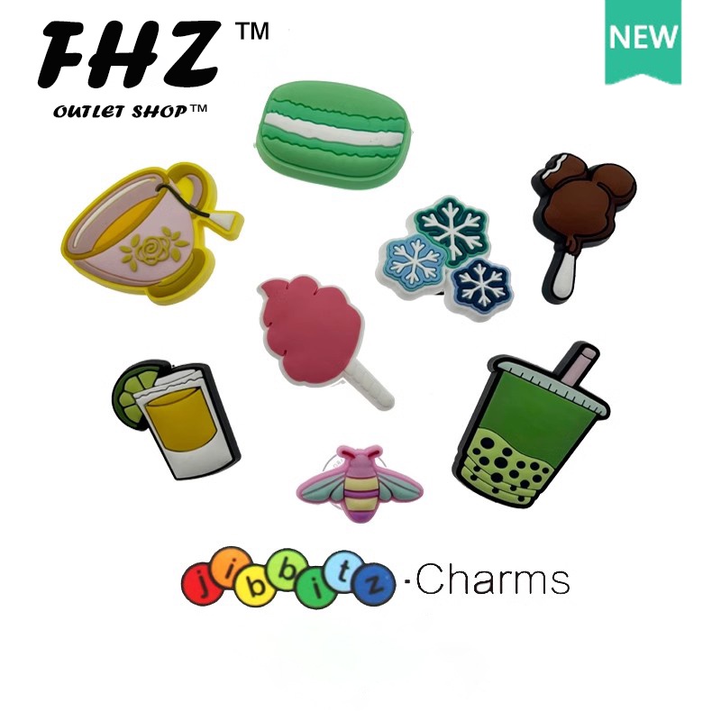 ใหม่ ตัวติดรองเท้า Crocs Jibbitz ลายดอกไม้ ผึ้งน้อย DIY อุปกรณ์เสริม สําหรับตกแต่งรองเท้า