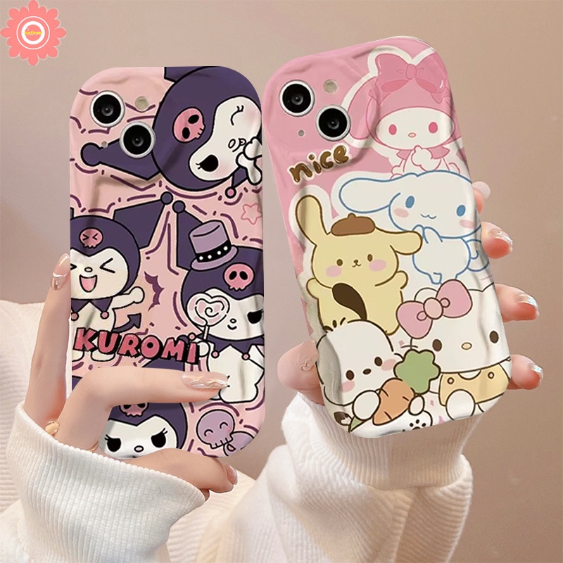 เคสโทรศัพท์มือถือ ลายการ์ตูน Melody Cinnamon Funny Kuromi สําหรับ Oppo A18 A16 A57 A95 A33 A17 A78 A77 A54 A58 A38 A17K A53 A31 A76 A16K A15 A92 A12 A96 A5s A16s A74 A3s A5 A9 A7 Reno 5 10 4F