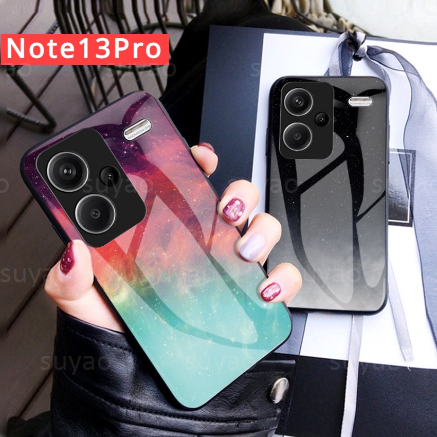 เคสโทรศัพท์มือถือกระจกนิรภัย กันกระแทก ลายท้องฟ้ากลางคืน สําหรับ Xiaomi Redmi Note 13 Pro Pro+ ProPlus 4G 5G Note13 Note13Pro 13Pro