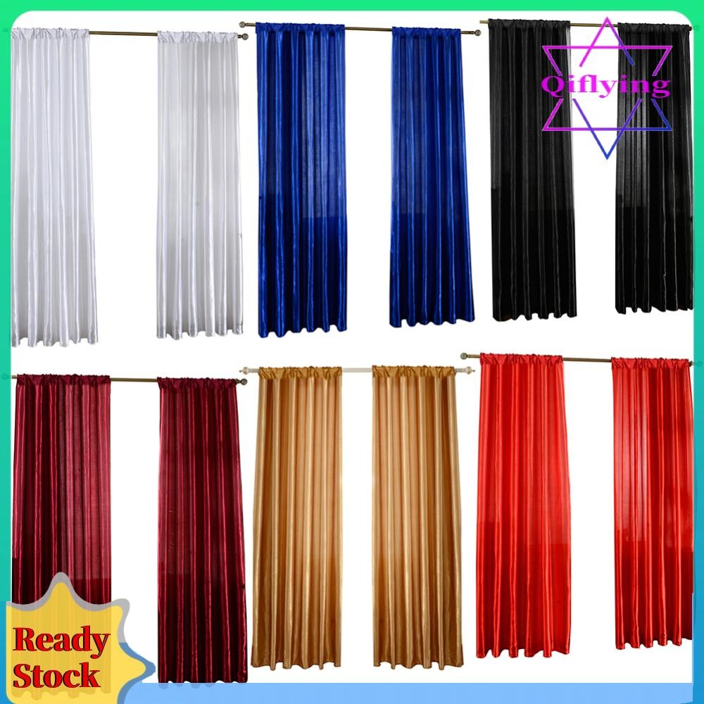 สีทึบซาตินประตูหน้าต่างม่านห้องระเบียงครึ่งแรเงาผ้าม่านผ้าม่าน