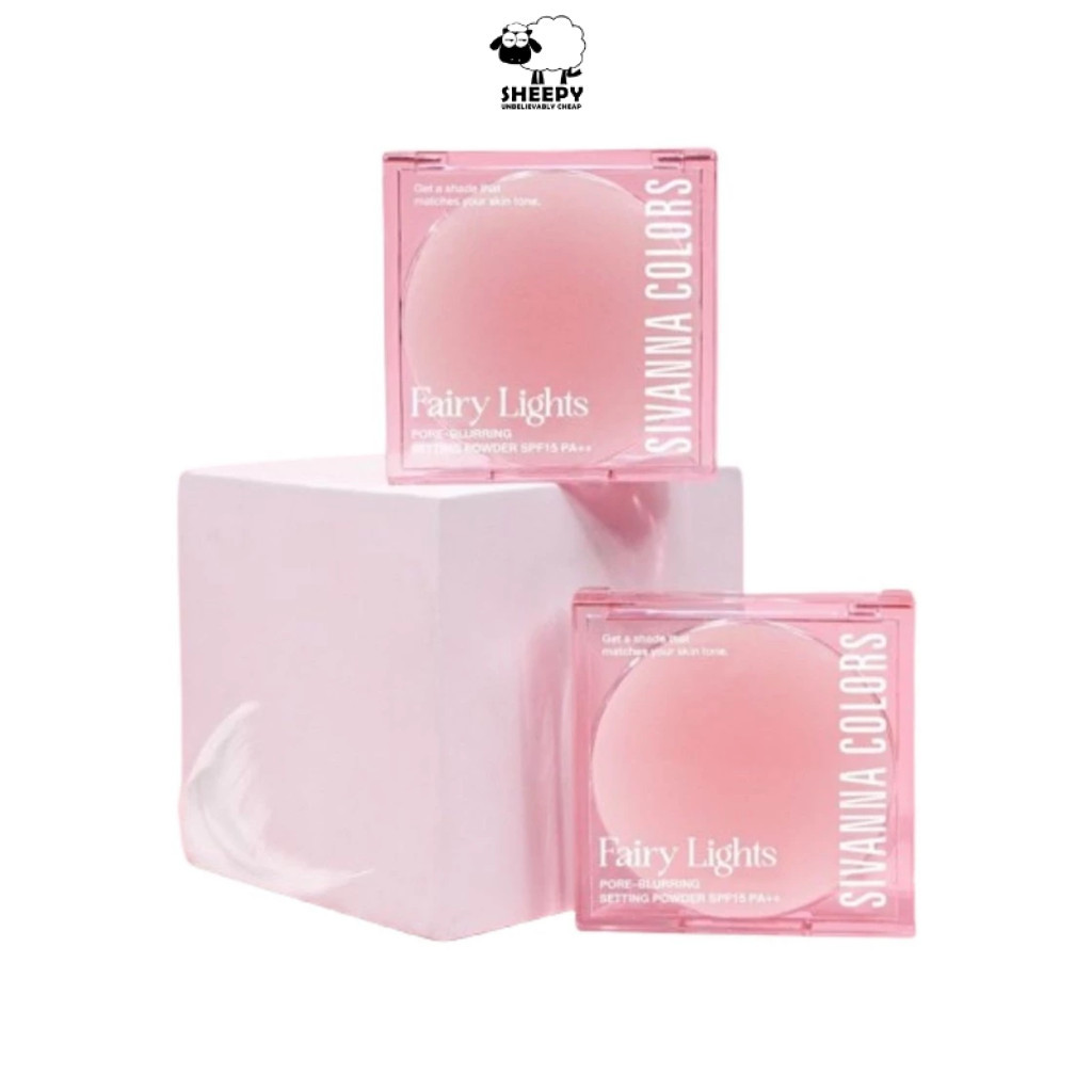 Sivanna Colors แป้งพัฟ คุมมัน บางเบา Fairy Lights Pore-Blurring Setting Powder SPF15 PA+++ (HF708)