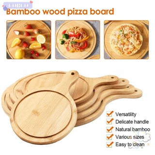 Corco 1 ชิ้นถาดพิซซ่าไม้ไผ่, Platter เค้ก Bakeware ไม้พิซซ่า…