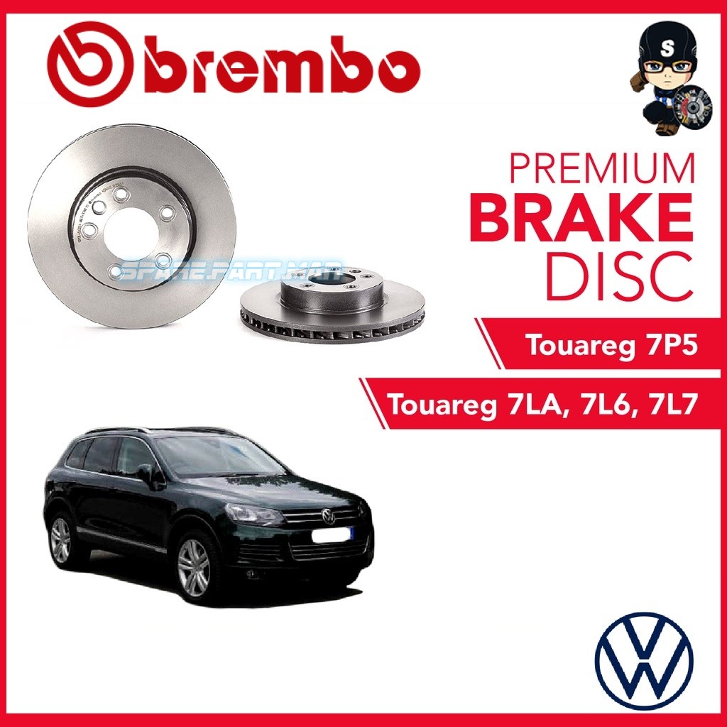 BREMBO โรเตอร์ด้านหลัง (2 ชิ้น) - VW Touareg 7LA ,7L6,7L703-10, VW Touareg 7P511