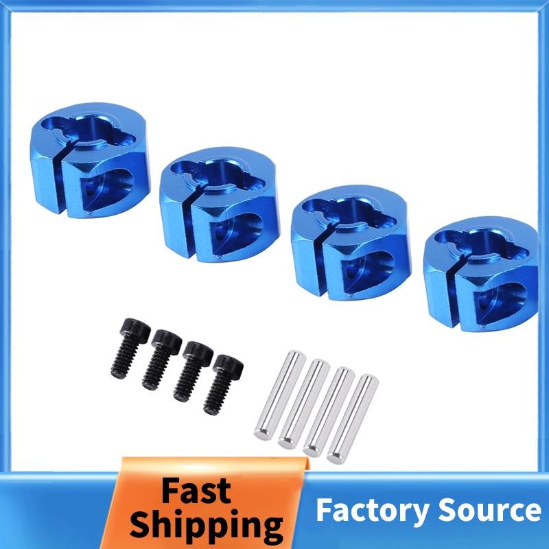 Blue RC Metal 7.0 Wheel Hex 12mm Drive พร้อมสกรูขาสําหรับรถยนต์ RC