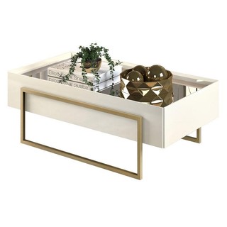 Mesa de Centro Pilar Off White – DJ Móveis