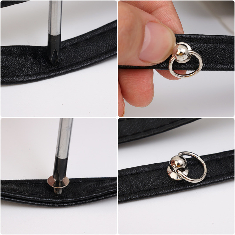 โลหะผสมสังกะสีดึงแหวนกระดุม-กระเป๋าถือรองเท้าหนังหัวเข็มขัด-สกรูหมุดดึงแท็บ-เคสโทรศัพท์ตุ๊กตาแขวนอุปกรณ์เสริม-ติดตั้งง่ายแบบพกพา - รูปที่ 6