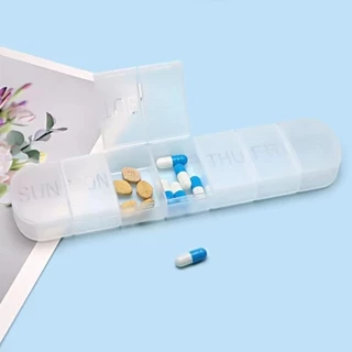 Nicesi รายสัปดาห์ยา,มินิแบบพกพายา Dispense Pill, 7 กริดกล่องยาขนาดใหญ่ความจุแท็บเล็ตคอนเทนเนอร์ยา Organizer