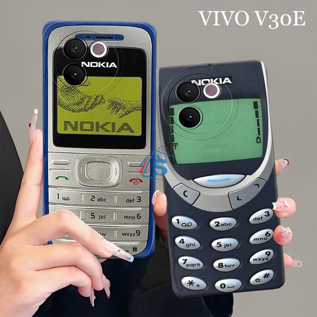 HP [SHARK CASE] Softcase VIVO V30E 5G 2024 NEWEST Old Phone Motif - เคส Vivo V30E - เคส Vivo V30E - 