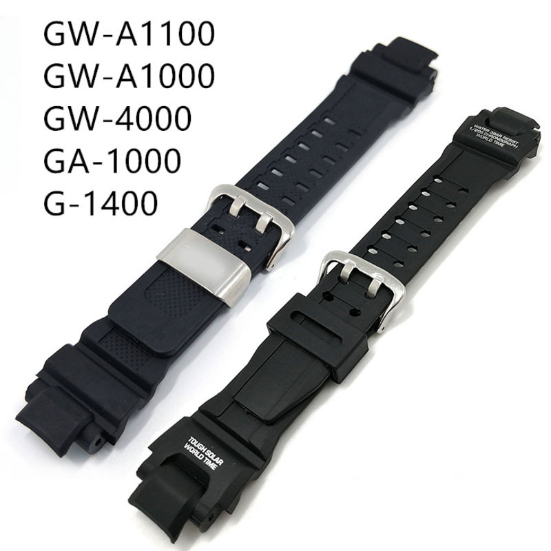 สายนาฬิกาพลาสติก PU สําหรับ Casio G-Shock GA-1000 GW-4000 A1100 A1000 4000 G-1400 Series สายนาฬิกายางกีฬาดําน้ําสายนาฬิกากันน้ําผู้ชายผู้หญิง