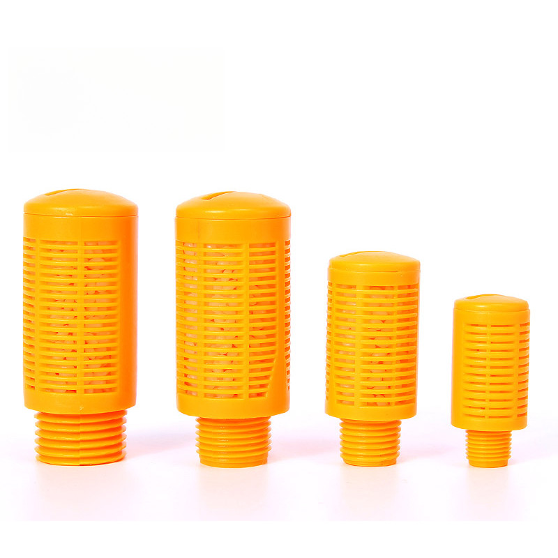 นิวเมติกท่อไอเสีย PSL-01 PSL-02 PSL-03 PSL-04 พลาสติกสีขาวท่อไอเสีย Quick Discharge Muffler กระบอกท่