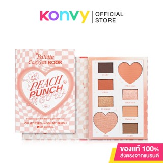 2P Original Palette Collect Book 14.6g #Peach Punch Meow ทูพี ออริจินอล พาเลทอายแชโดว์และบลัชออน.