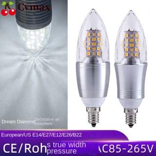 Cvmax หลอดไฟ Led ประหยัดพลังงาน 110-220V โคมไฟติดผนัง หลอดไฟเทียน E14 แสงสีขาว สําหรับตกแต่งบ้าน