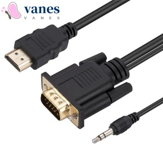 Vanes1 สาย HDMI เป็น VGA พร้อมตัวผู้ HDMI ขนาดเล็ก 1.8 ม. สําหรับแล็ปท็อป HD DVD โปรเจคเตอร์