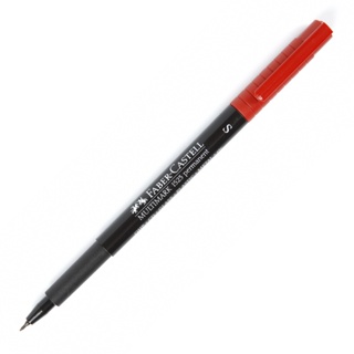 Faber-Castell ปากกาเขียนแผ่นใสลบไม่ได้ 0.4 มม. แดง (S)