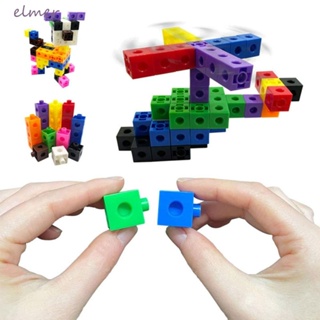 Elmer ของเล่นตัวต่อ เกมคณิตศาสตร์ Montessori 3D สีรุ้ง 10 สี