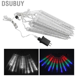 Dsubuy 4W Meteor Shower Lights 7V 6.6ft IP65  Plastic Christmas Icicle for Weddings Window US Plug 120V