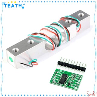 Teath โมดูลเซนเซอร์แรงดันน้ําหนักดิจิทัล อะลูมิเนียมอัลลอย HX711 5 กก. แบบพกพา DIY Arduino