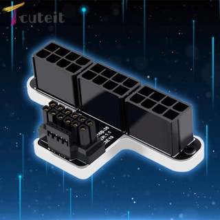 Tcuteit บอร์ดอะแดปเตอร์การ์ดจอ PCIE ATX3.0 12+4 Pin 12+4 Pin 600W 3X8 Pin เป็น 40 Pin Series