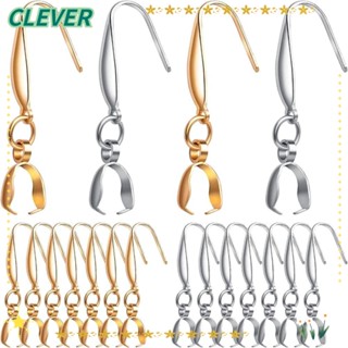 Clever ตะขอต่างหู สเตนเลส สีเงิน สีดํา หลากสี แฮนด์เมด สําหรับคนรัก