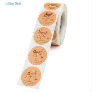 Tuilieyfish สติกเกอร์ฉลาก Thank You ขนาดเล็ก สําหรับติดตกแต่ง ห่ออาหาร 500 ชิ้น ต่อม้วน