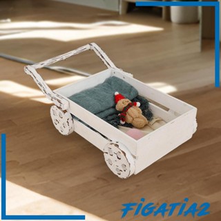 [Figatia2] รถเข็นไม้ ขนาดเล็ก สไตล์เรโทร สําหรับตกแต่งบ้าน เฟอร์นิเจอร์ พร็อพถ่ายรูปเด็กแรกเกิด