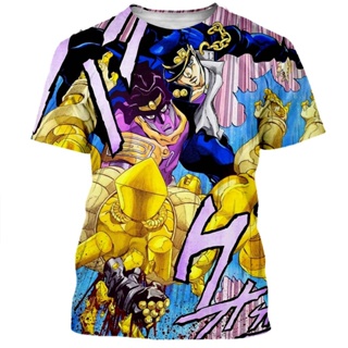 ใหม่ เสื้อยืดลําลอง แขนสั้น พิมพ์ลาย Jojo Bizarre Adven สไตล์ฮาราจูกุ คลาสสิค สําหรับสตรี