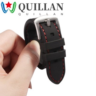 Quillan สายนาฬิกาข้อมือซิลิโคน กันน้ํา 20 มม. 22 มม. 24 มม. สําหรับผู้ชาย ผู้หญิง