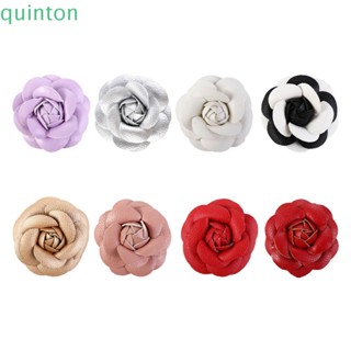 Quinton Camellia ดอกไม้ Boutonnier ปกเย็บผ้าผู้หญิงอุปกรณ์เครื่องประดับ Corsage