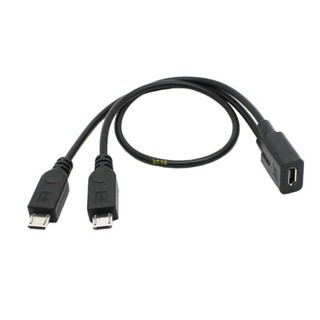 Bt ตัวแยกสัญญาณ Micro USB ตัวเมีย เป็น 2Micro USB ตัวผู้