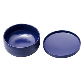 HaiR Ving Beard Soap Cream Bowl Stainless Steel Washable Multi Functional Trimming Foaming Blue