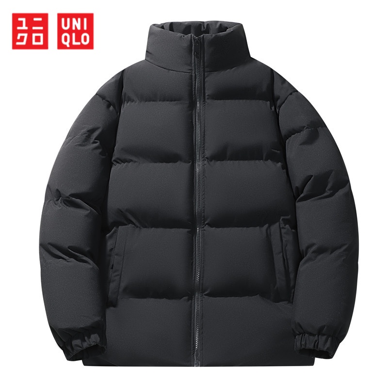 UNIQLO เสื้อแจ็คเก็ตผ้าฝ้าย ยูนิโคล่ ผู้ชาย2023เสื้อแจ็คเก็ตบุนวมใหม่เสื้อแจ็คเก็ตฤดูหนาวเสื้อโค้ทผู้ชายแบบหนา