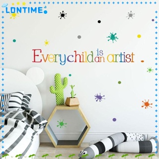 Lontime สติกเกอร์ PVC ลายศิลปิน ลอกออกได้ สําหรับตกแต่งผนังบ้าน ห้องเรียน