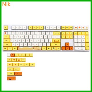 ปุ่มกดคีย์บอร์ด 129 คีย์ PBT XDA สีย้อม สําหรับฤดูใบไม้ร่วง