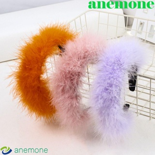 Anemone ที่คาดผม ประดับขนนก สไตล์เกาหลี เรียบง่าย สําหรับผู้หญิง