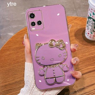 เคสโทรศัพท์ สําหรับ VIVO Y31 V19 V17 V15 S1 Pro Y50/Y30/Y30i 4G 5G มือถือแบบนิ่ม กันกระแทก พร้อมกระจกขาตั้ง