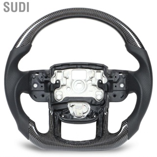 Sudi Car Carbon Fiber Steering Wheel Flat Bottom Customized Antioxidation Epoxy Coating Black Stitching for Upgrade