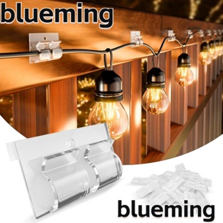 Blueming2 ตะขอแขวนสายไฟ แบบใส ไร้รอยต่อ แข็งแรง พร้อมแถบกาว 10 ชิ้น