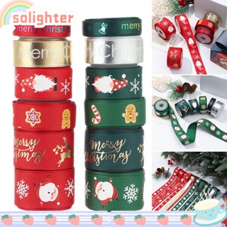 Solighter ริบบิ้นผ้าไหมซาติน ลายดอกไม้ สําหรับตกแต่งเค้ก DIY