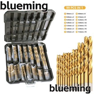 Blueming2 ชุดดอกสว่านเกลียว ความเร็วสูง 1/16 นิ้ว เป็น 3/8 นิ้ว 99 ชิ้น