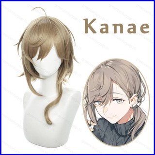 Gp1 วิกผมคอสเพลย์อนิเมะ Vtuber Gamers Kanae Kanakana NIJISANJI สีน้ําตาล ผมหยิก ฟู สําหรับปาร์ตี้ฮาโลวีน PG1