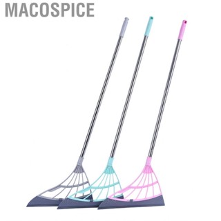 Macospice Sweeper Broom Detachable Design Easy  Compact Silicone Wiping Squeegee for Floor