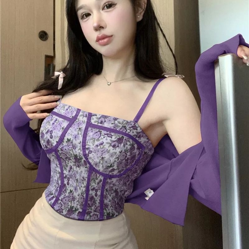 #128 ​เฉพาะสายเดี่ยว​ ลายลูกไม้​ ฟองน้ำในตัว​ แต่งตัดขอบทรงสวยสุดปัง COK
