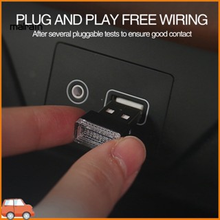 [Ma] โคมไฟนีออน LED USB ขนาดเล็ก สําหรับตกแต่งภายในรถยนต์