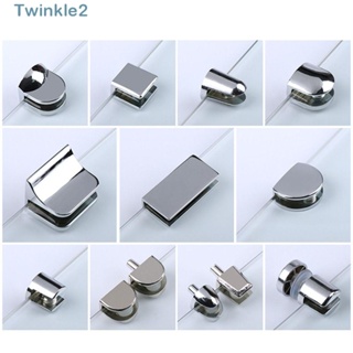 Twinkle แคลมป์หนีบกระจก นิกเกิล ทนทาน สําหรับเฟอร์นิเจอร์ 1 ชิ้น