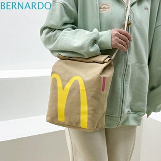 Bernardo McDonalds กระเป๋าเป้สะพายหลัง กระเป๋านักเรียน กระเป๋าหนังสือ กระเป๋าสะพายไหล่ กระเป๋านักเรียน ลําลอง สร้างสรรค์ สําหรับวัยรุ่น ผู้ชาย ผู้หญิง