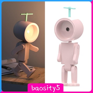 [Baosity5] โคมไฟ LED รูปหุ่นยนต์ ทนทาน สําหรับตกแต่งห้องนอนเด็ก