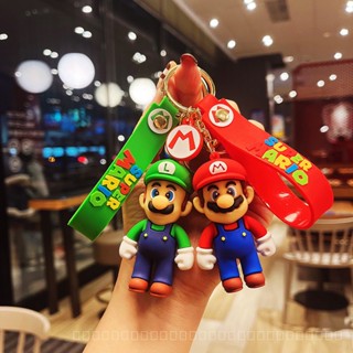 0830YWJJ Cartoon Mario Key Chain Cute Car Accessories Little Doll Bag Pendant Key Ring Pendant Doll Comic  Animation  Garage Kit  NY3X