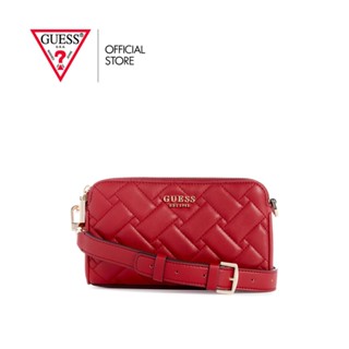 GUESS กระเป๋าสะพายผู้หญิง รุ่น QG900473 ALANNA MINI STATUS CROSSBODY สีแดง