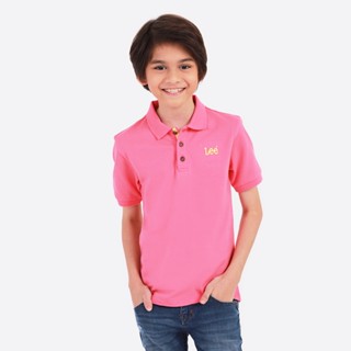 LEE KIDS เสื้อยืดโปโลเด็กผู้ชาย ทรง POLO รุ่น LK K2003106 สีชมพู ลี เสื้อยืดโปโล เสื้อ เสื้อผ้าผู้ชาย