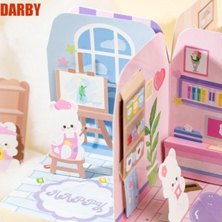 Darby หนังสือแฮนด์เมด ลายการ์ตูนหมี กระต่าย 3D DIY